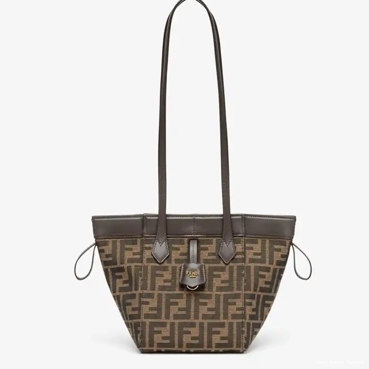 Affordable HOT Bag Origami Brown FF Mini Fabric Motif In Fendi 0515
